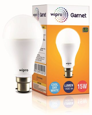 Wipro Garnet Base B22 15-Watt LED Bulb