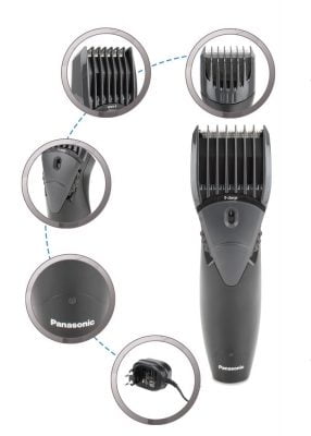 Panasonic ER-207-WK-44B Men's Beard and Hair Trimmer (Black)