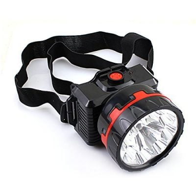 Fsi Powerful Ultra Bright Head Torch LED Rechargeable Lamp - 10 Watts (Black)