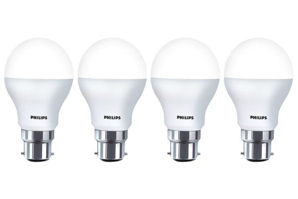 Philips Base B22 9-Watt LED Bulb (Pack of 4, Cool Day Light)