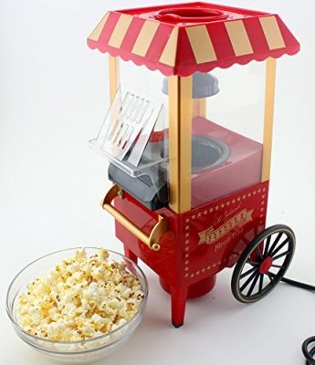 divinext Mini Countertop Retro Pop Corn Popper Hot Air Popcorn Maker Machine