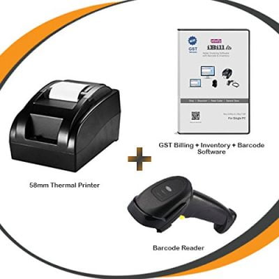 Infinity Infocom 58mm Thermal Printer With Invoicing Software And Barcode Reader