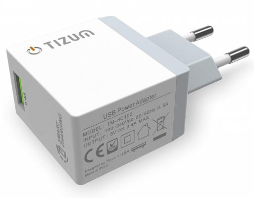 Tizum Quick Smart 2.4A Single Travel Wall Charger 
