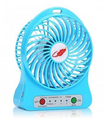Unbranded Mini Portable Usb Rechargeable 3 Speed Fan Colors