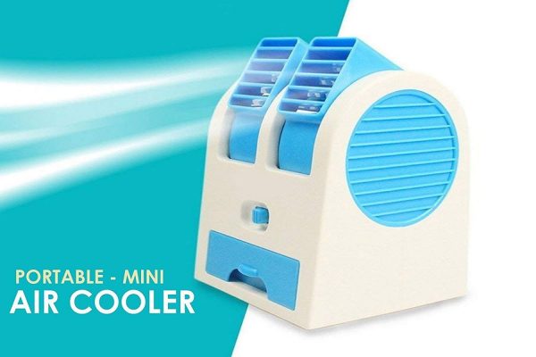 Webelkart Portable Usb Fragrance Dual Bladeless Air Conditioner Cooling Fan
