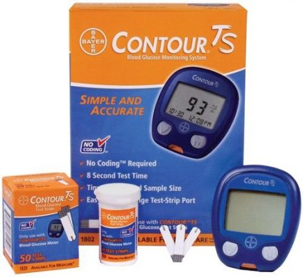 Bayer Contour TS Blood Glucose Monitor Glucometer with 10 free Strips