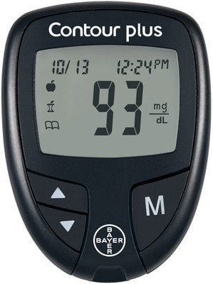 Contour Plus Blood Glucose Monitoring System Glucometer 