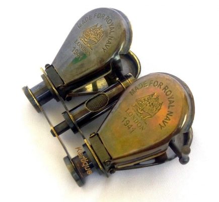 Kartique Classic Marine Spy Glass Antique Royal Navy London Brass Binocular