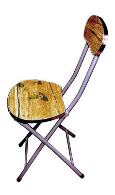 LK Portable Seating Chair Multipurpose Wooden And Iron Folding Chair