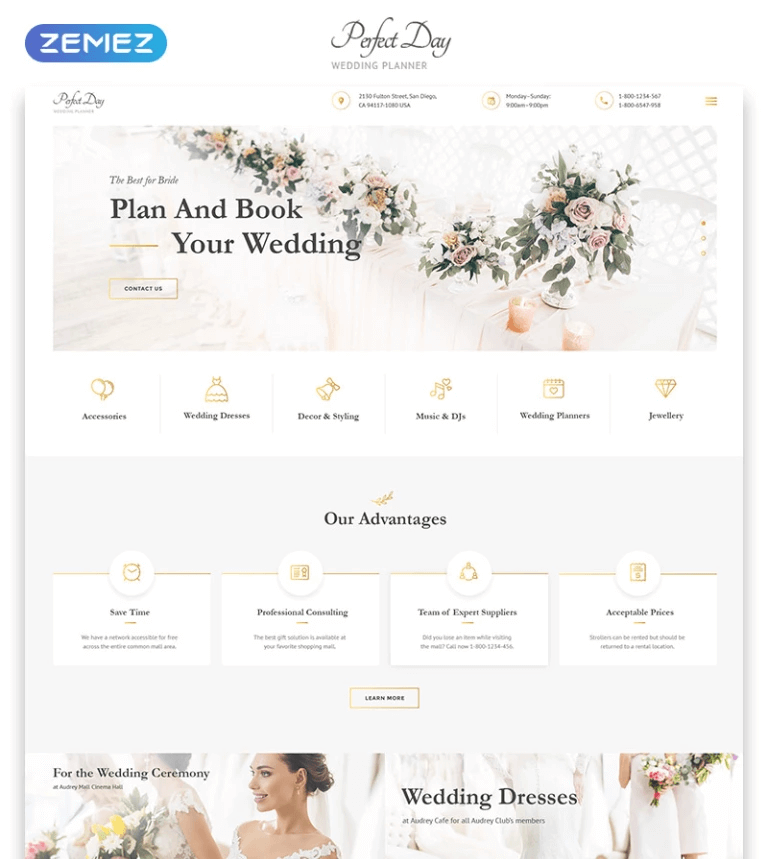 Perfect Day Website Template